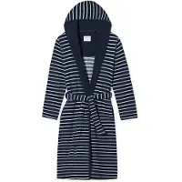 Schiesser Albornoz largo ' Feather Terry ' navy