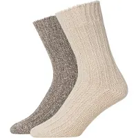 Snocks Calcetines gris moteado / blanco lana