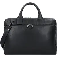 Plevier Vintage Bill Maletín Piel natural 40 cm Compartimento para el portátil negro