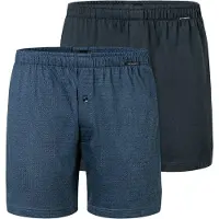 Schiesser Calzoncillo boxer 'Basic' azul oscuro / negro