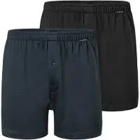 Schiesser Calzoncillo boxer 'Basic' marino / negro