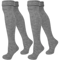 Normani Calcetines sobre la rodilla gris moteado