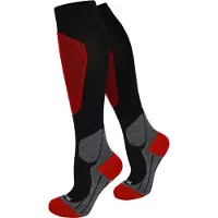 Normani Calcetines deportivos ' ' gris / rojo / negro