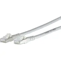METZ CONNECT Cable de conexión Cat6a, blindado (S/FTP), color blanco, 0,5 metros