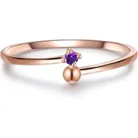 Glanzstücke Anillo oro rosa / lila claro