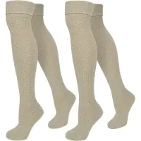 Normani Calcetines sobre la rodilla beige