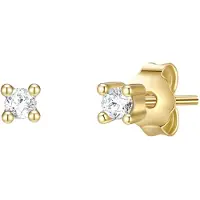 Glanzstücke Pendientes dorado / transparente