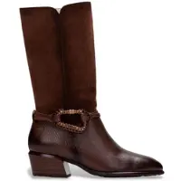 Hispanitas para mujer. PHI254298 Botas de Piel Verona marrón (42), 3 a 5cm, Ninguno, Casual, outlet 2026.