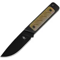 Kizer Cutlery Smolt K1063A4, Black D2, Black G10/PEI Inlay cuchillo fijo, Jonathan Styles design