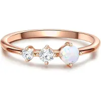Glanzstücke Anillo ópalo / oro rosa