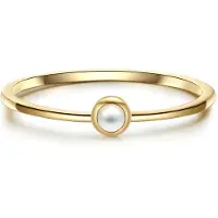 Glanzstücke Anillo oro / blanco perla