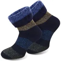 Polar Husky Calcetines 'Extrem Hot' azul / navy / marrón