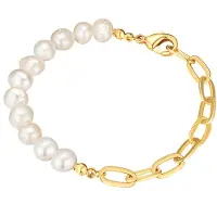 Yokoamii Pulsera dorado / blanco