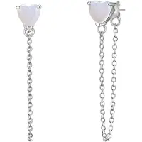 Glanzstücke Pendientes plata / blanco