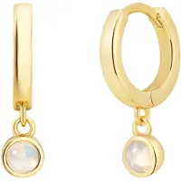 Glanzstücke Pendientes crema / oro