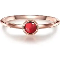Glanzstücke Anillo oro rosa / rojo