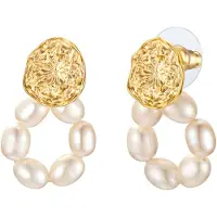Yokoamii Pendientes dorado / blanco