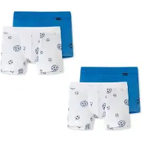 Schiesser Calzoncillo azul neon / negro / blanco