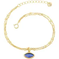 Glanzstücke Pulsera azul real / oro