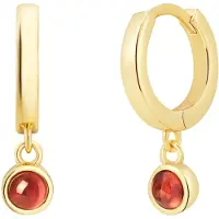 Glanzstücke Pendientes oro / rojo rubí