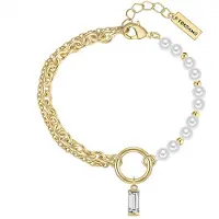 Yokoamii Pulsera dorado / blanco perla