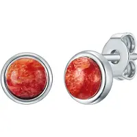 Rafaela Donata Pendientes rojo sangre / plata