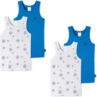 Schiesser Camiseta térmica azul neon / negro / blanco