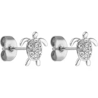 Purelei Pendientes 'White Turtle' plata