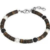 True Rebels Pulsera marrón / negro