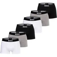 BOSS Calzoncillo boxer gris moteado / negro / blanco