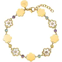 Purelei Pulsera 'Flowering' oro / verde / lila