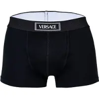 Versace Calzoncillo boxer negro / blanco