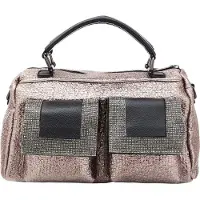 NAEMI Bolso de mano gris oscuro / negro
