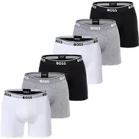 BOSS Calzoncillo boxer gris / negro / blanco