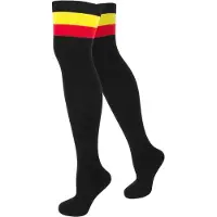 Normani Calcetines sobre la rodilla amarillo / rojo / negro