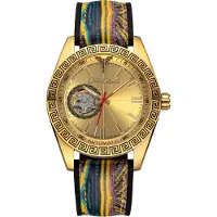 Carlo colucci Reloj analógico 'Duca' navy / amarillo / oro