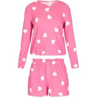 Faina Pijama de pantalón corto rosa claro / blanco