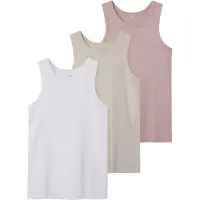 TWO SOON Top beige / rosa / blanco