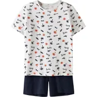 TWO SOON Pijama navy / naranja / blanco