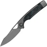 Kizer Cutlery Navaja Ara S45VN, Titanium & Brittany Blue Camo CF