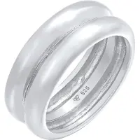 Elli PREMIUM Anillo 'Chunky' plata