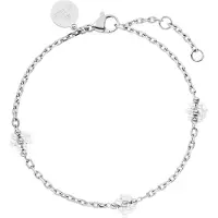 Purelei Pulsera 'Linen Blossom' plata / blanco perla