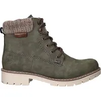 Rieker Botines con cordones beige moteado / caqui