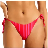 Seafolly - Women's Coastline Tie Side Rio Pant - Parte inferior de bikini size 36, rojo