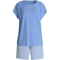 Calida Pijama de pantalón corto azul claro / blanco