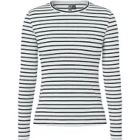 Pieces Camiseta 'PCRUKA' negro / blanco