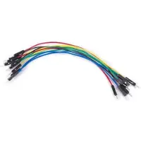 Velleman WJW010, , Azul, Verde, Rojo, Amarillo, Cobre, PVC, Macho/Macho, 15 cm, 10 unidades