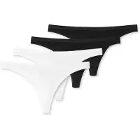 Schiesser Tanga ' Serie 95-5 ' negro / blanco