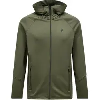 Peak Performance - Forros polares - M Rider Essentials Zip Hoodie Pine Needle - Talla L - Verde