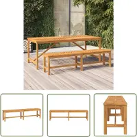 The Living Store : Banco de jardín de 180 cm, fabricado en madera de acacia maciza